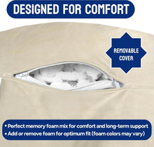 Load image into Gallery viewer, Large Back Rest Pillow with Pockets - Perfect for Reading &amp; Bedrest Relief