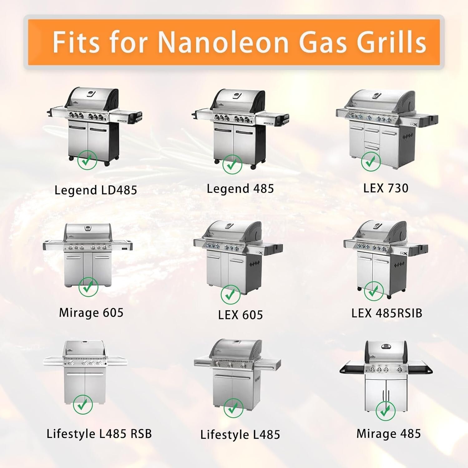 Corrosion-Resistant Grill Parts for Napoleon Models - Complete Replacement Kit