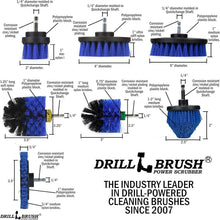 Load image into Gallery viewer, Professional 21-Piece Drill Brush Set with Blue Bristles for Pool and Boat Care