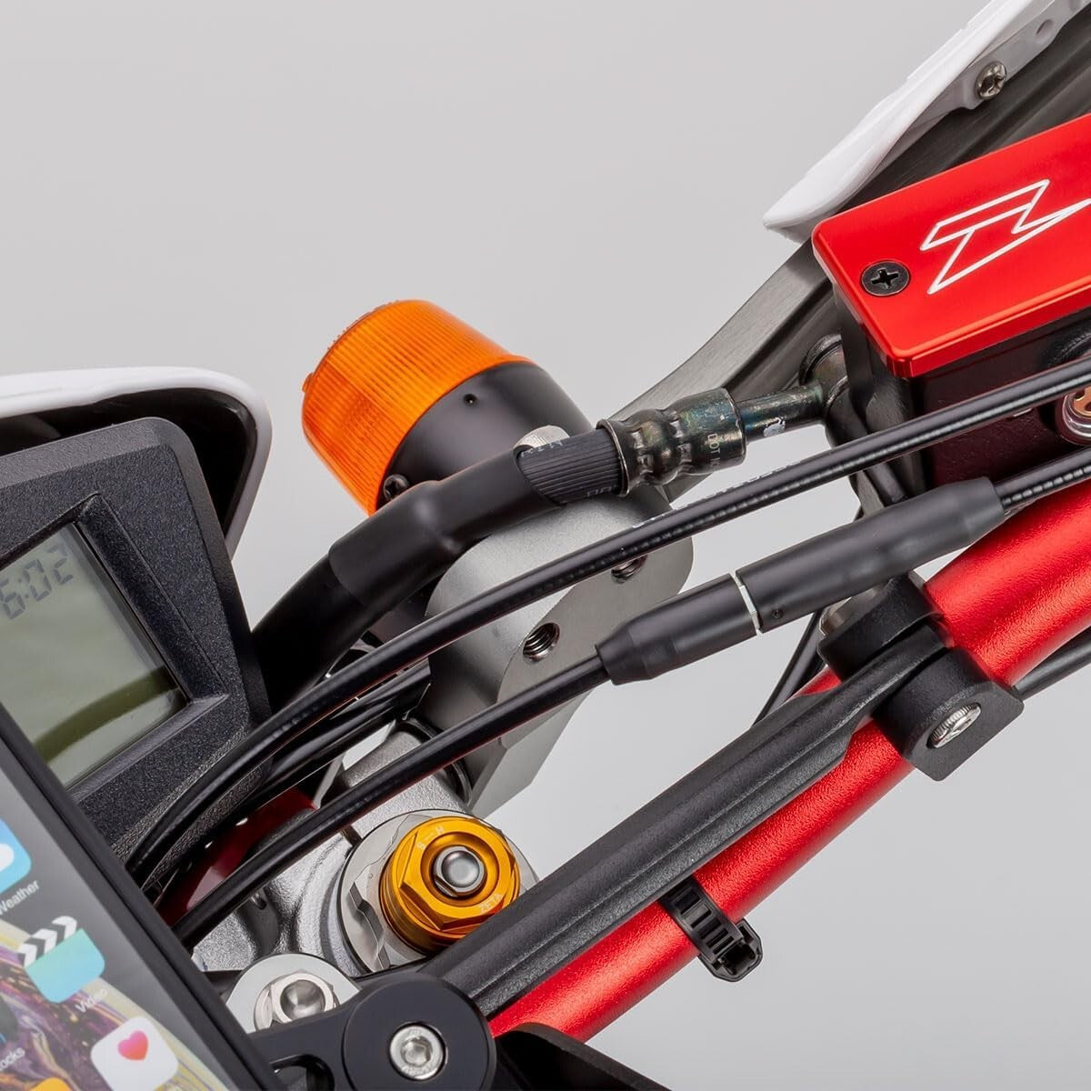 Silver Side Mount Hand Guard for Motorcycles - Compact & Lightweight Design