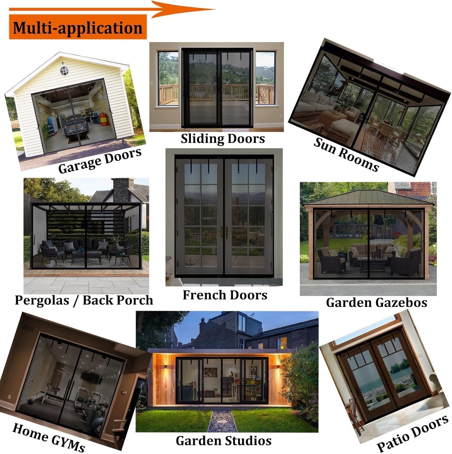 Easy Install Magnetic Garage Door Screen 8x7ft - Durable & Refreshing Airflow