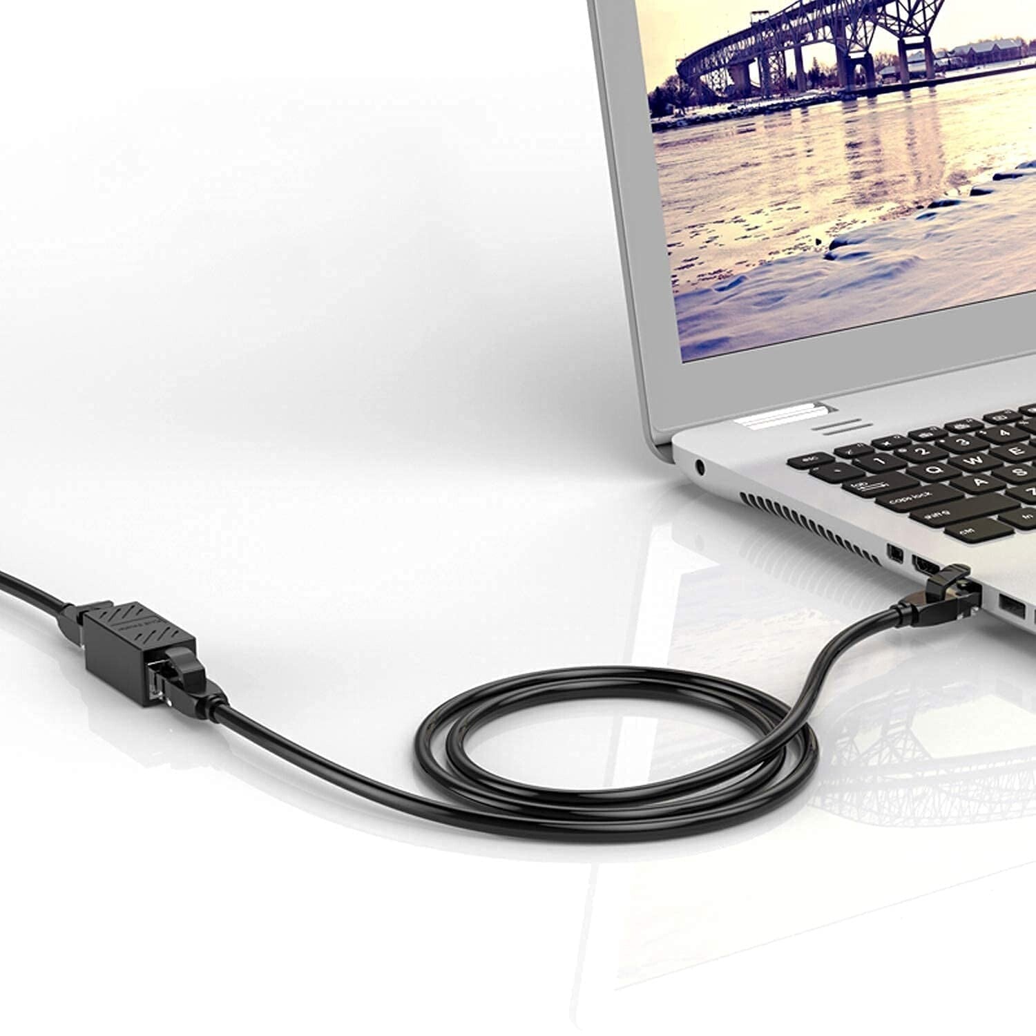 50 PCS RJ45 Coupler - Gigabit Ethernet Extender for Fast and Secure Connects