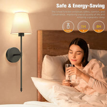 Load image into Gallery viewer, Customizable Battery-Powered Wall Sconces Set of 2 - 10 Colors + Timer Feature