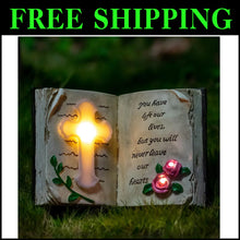 Load image into Gallery viewer, Elegant Solar Bible Cross Garden Stake Lights - Waterproof Memorial Decor