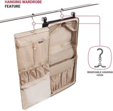 Load image into Gallery viewer, Multi-Functional 24" Black Garment Bag with Spinner Wheels and Storage Pockets