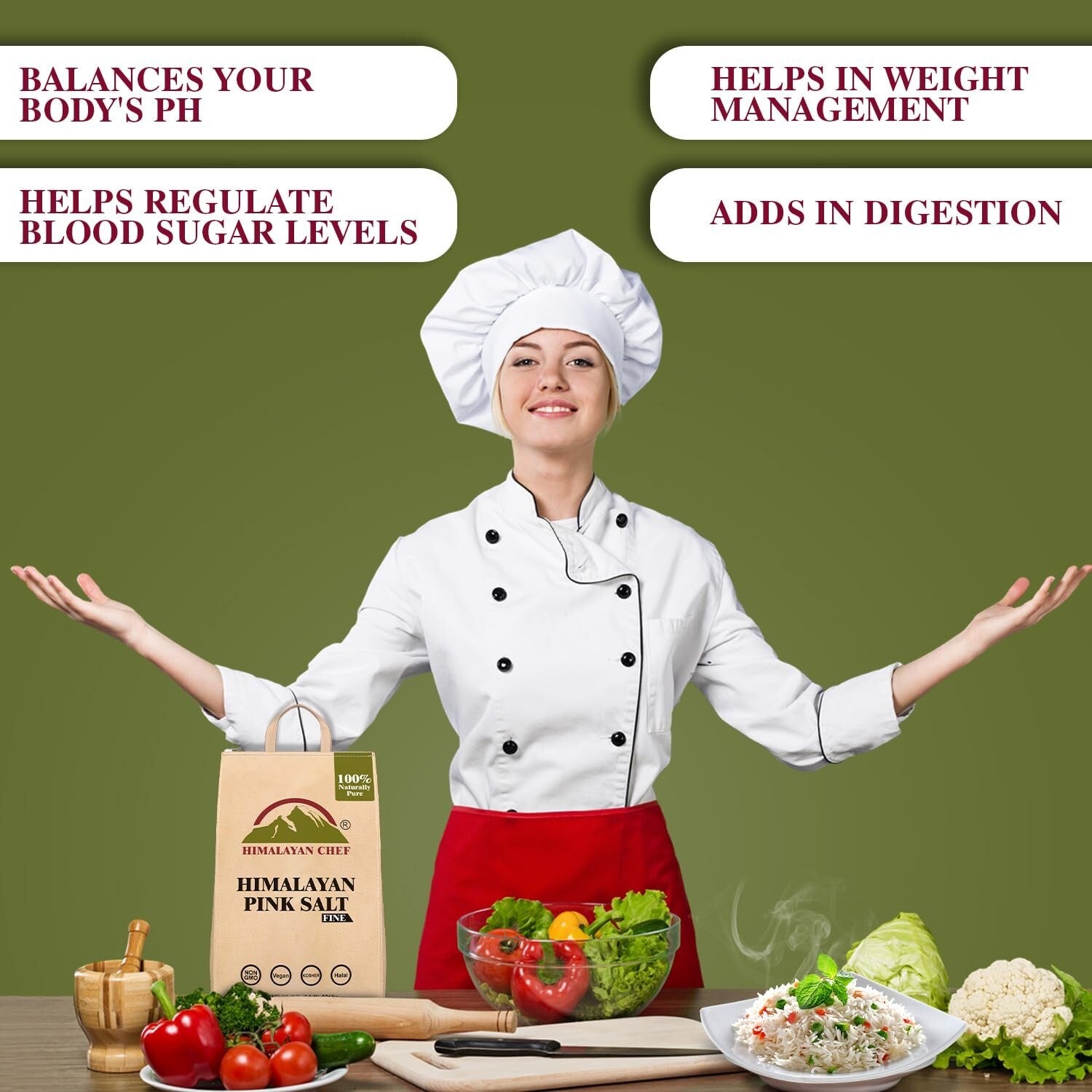 Fine Grain Pink Himalayan Salt 10 lbs - 100% Pure, Natural, and Ethically Sou...