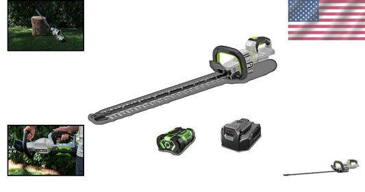 Cordless Electric Hedge Trimmer 26-inch with 56V Battery for Effortless Trimming