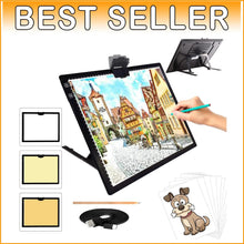 Load image into Gallery viewer, Rechargeable A3 LED Light Pad with Magnet Clip &amp; Adjustable Stand for Artists