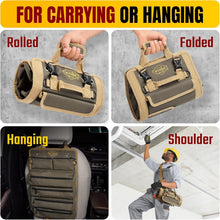 Load image into Gallery viewer, Versatile Roll-Up Tool Organizer with Canvas Construction for Professionals