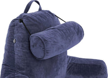 Load image into Gallery viewer, Versatile XXL Dark Blue Reading Pillow with Neck Support - Perfect for Lounging