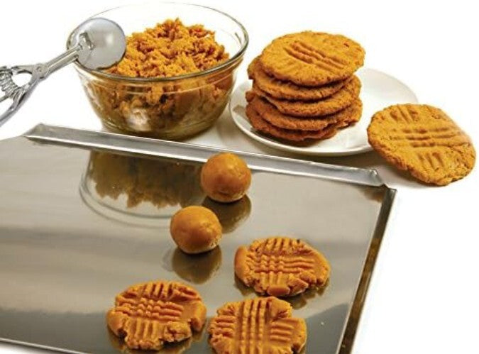 Set of 3 Elegant Stainless Steel Cookie Scoops - Perfect for Ice Cream & More