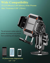 Load image into Gallery viewer, One-Hand Locking Phone Mount Holder with Vibration Absorption - 5.4-7.2'' Phones