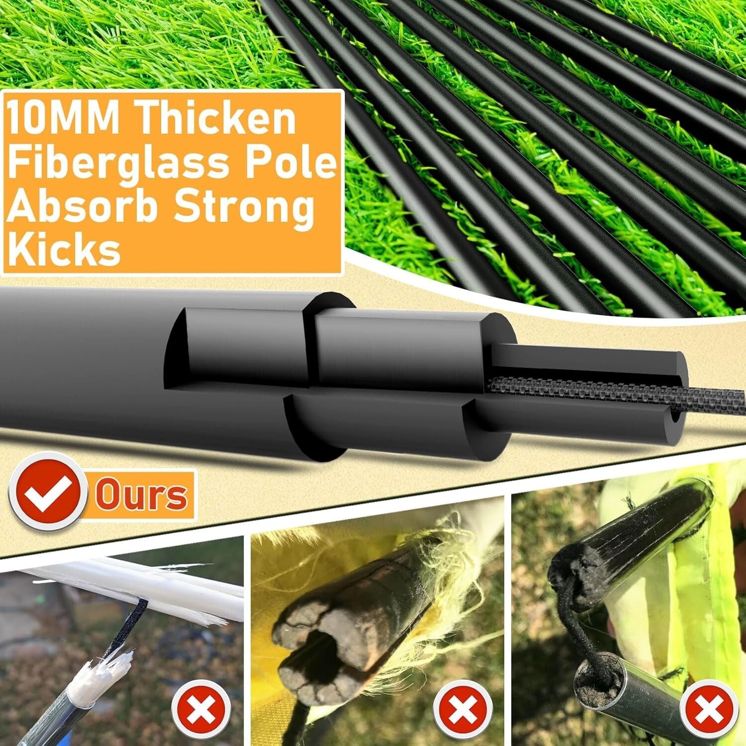 7'x5' Soccer Goal with Weather-Resistant Design for Kids - Ideal Backyard Gift