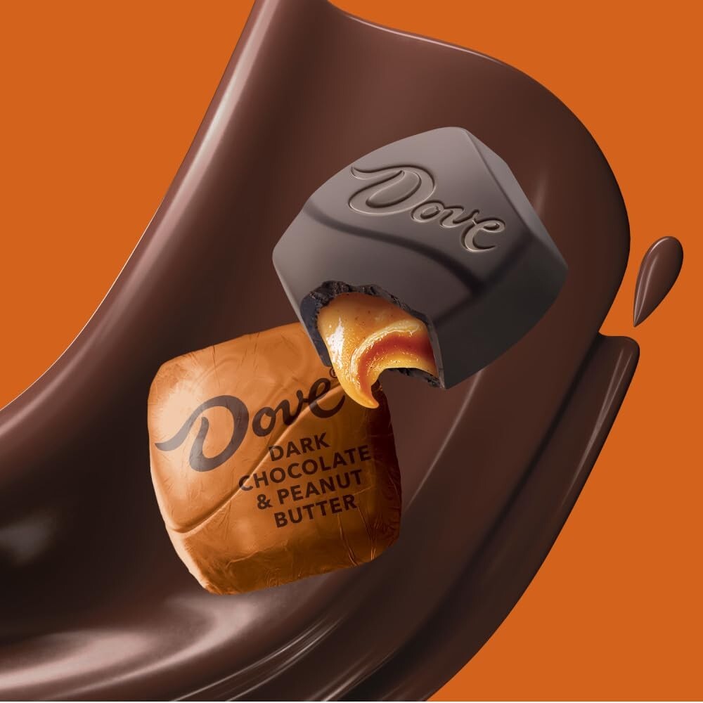 8-Pack PROMISES Dark Chocolate & Peanut Butter - Special Message Candy for Moms