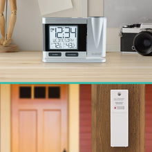 Load image into Gallery viewer, Stylish Atomic Projection Clock with Temperature Display for Effortless Viewing