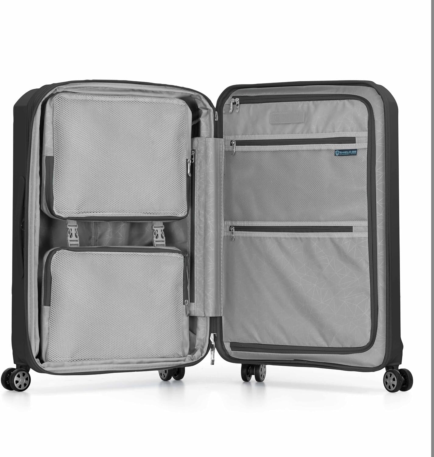 Pagosa Indestructible Hardshell 2-Piece Expandable Luggage Set with USB Ports