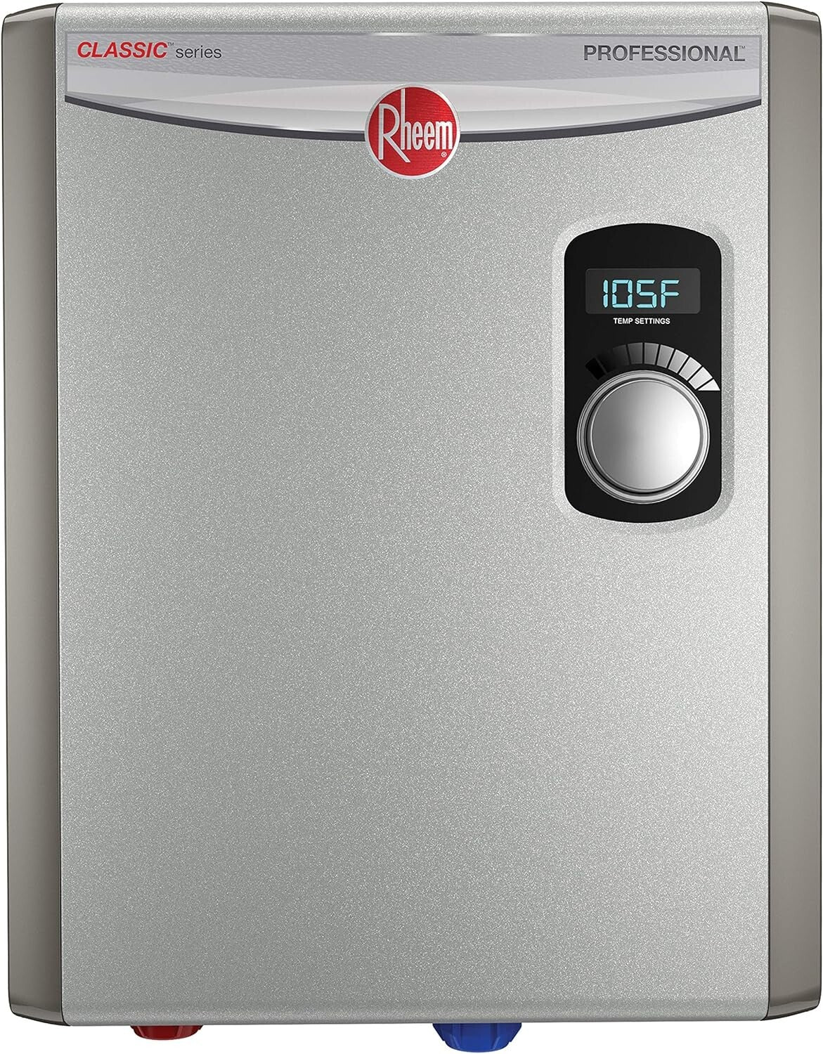 18kW Tankless Electric Water Heater - Endless Hot Water, Gray Stainless Steel