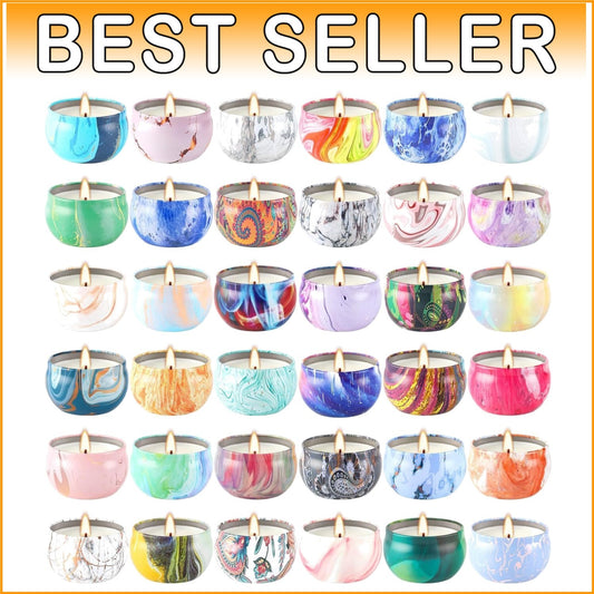 Elegant 36-Pack of Aromatherapy Candles - Stress Relief & Home Fragrance