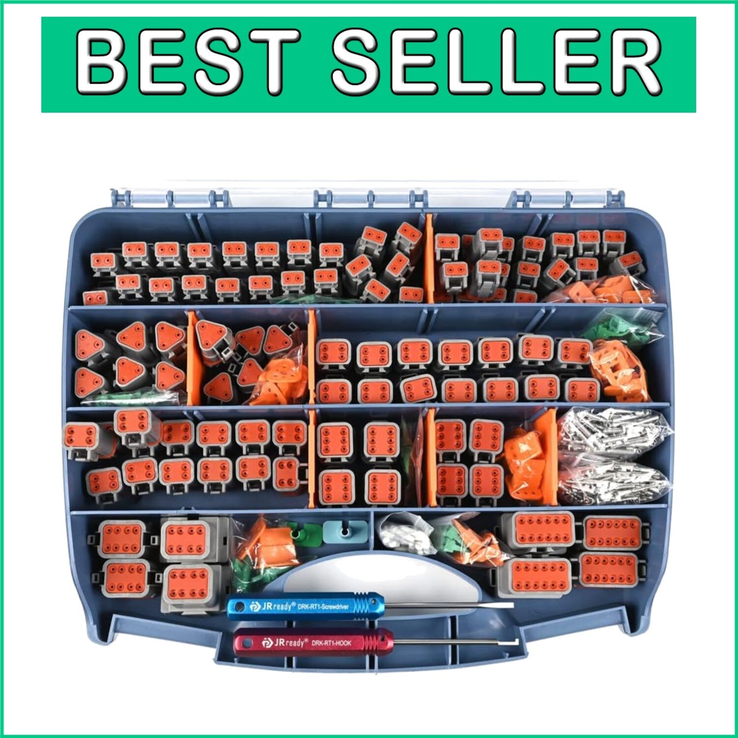 604PCS DT Deutsch Connector Kit - Versatile 2 to 12 Pin, AWG 14-18