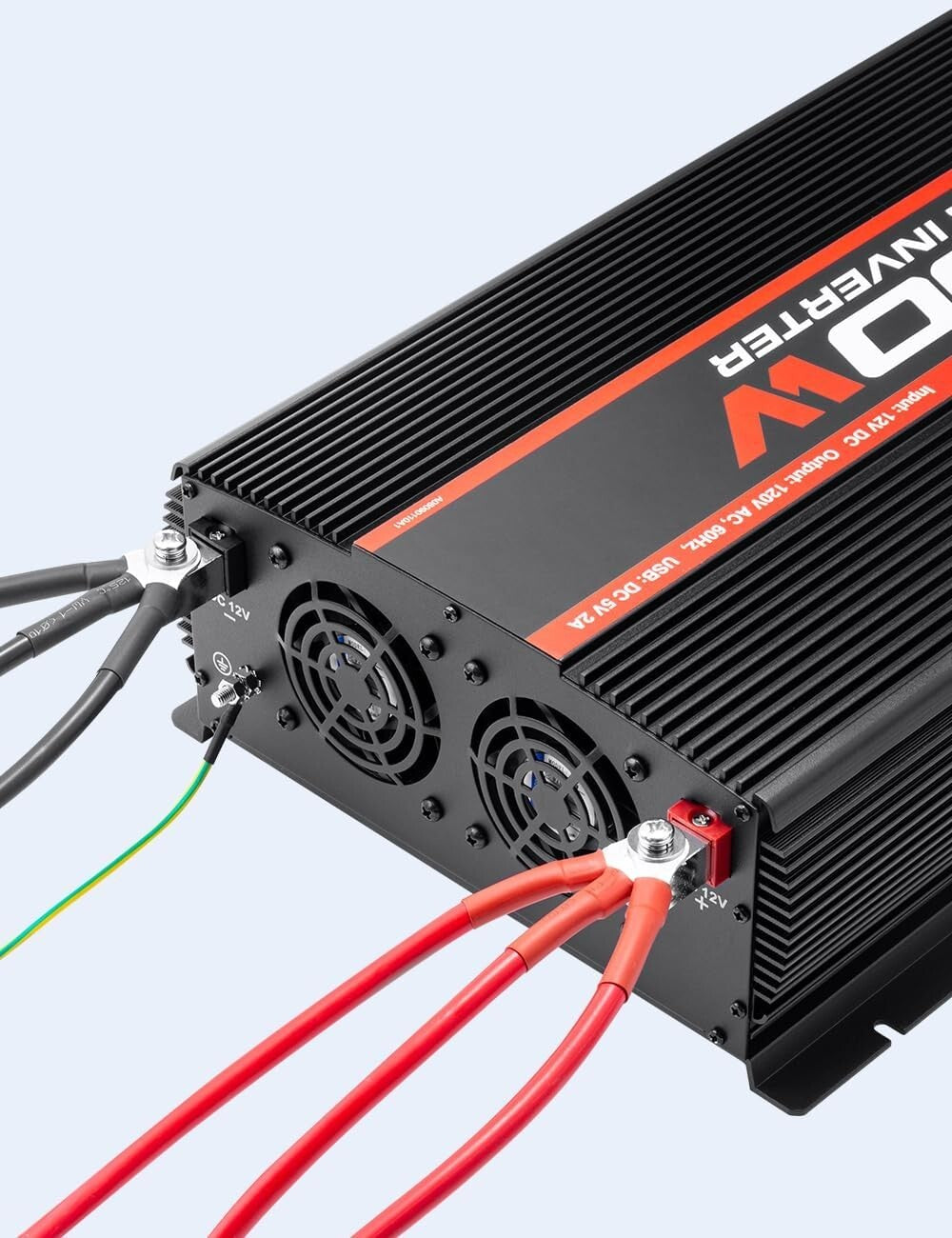5000W Portable Power Inverter with 4 AC Outlets & USB for Vehicle Charging