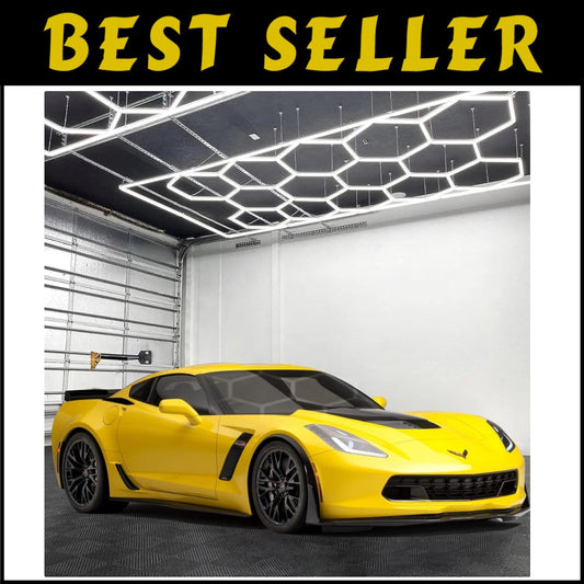 Super Bright 108000LM Hexagon Garage Light - Perfect for Basements & Workshops