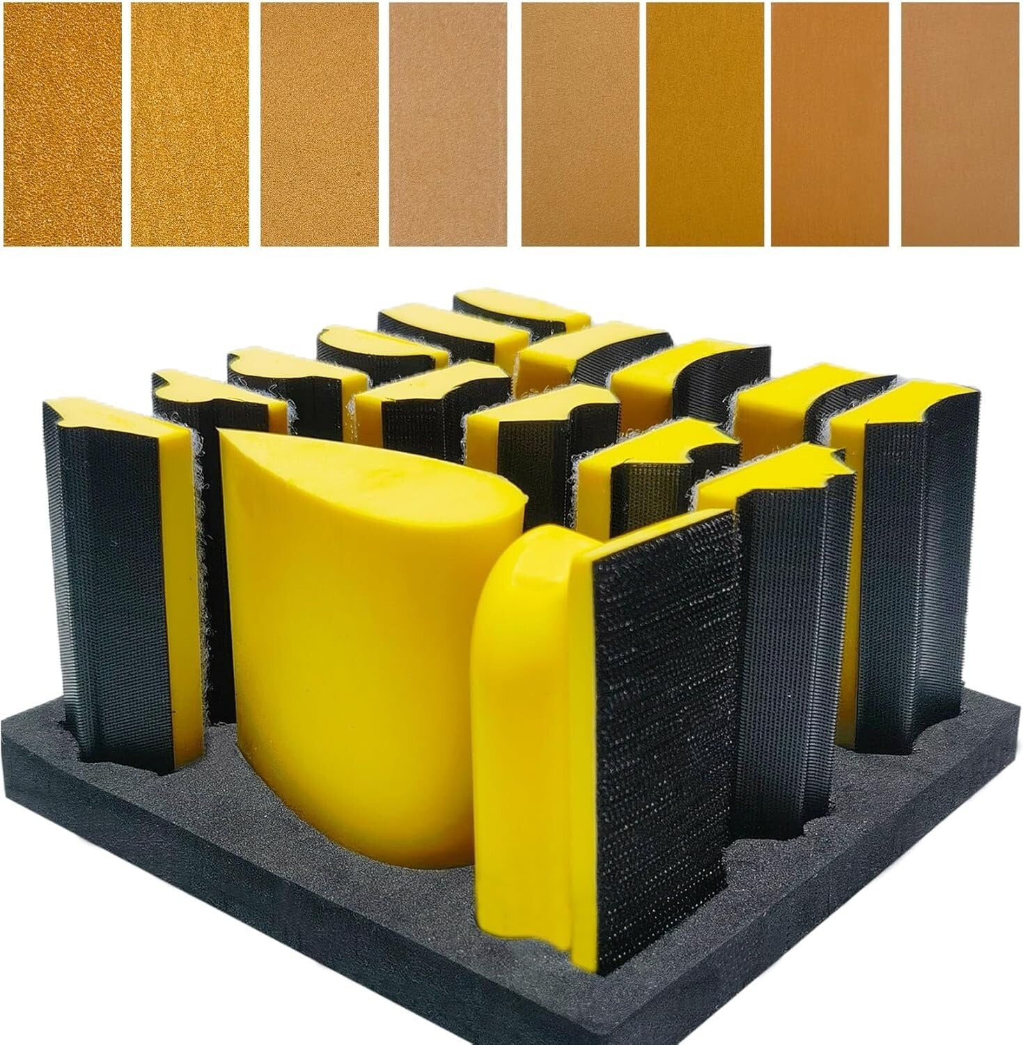 Portable 56 PCS Sanding Block Set - Perfect for Crafts, Wood, and Automotive Use