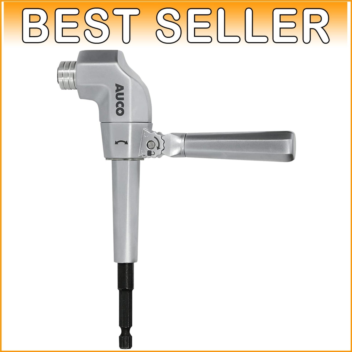 All Metal Right Angle Drill Attachment - Impact Driver Compatible Up to 3000 RPM