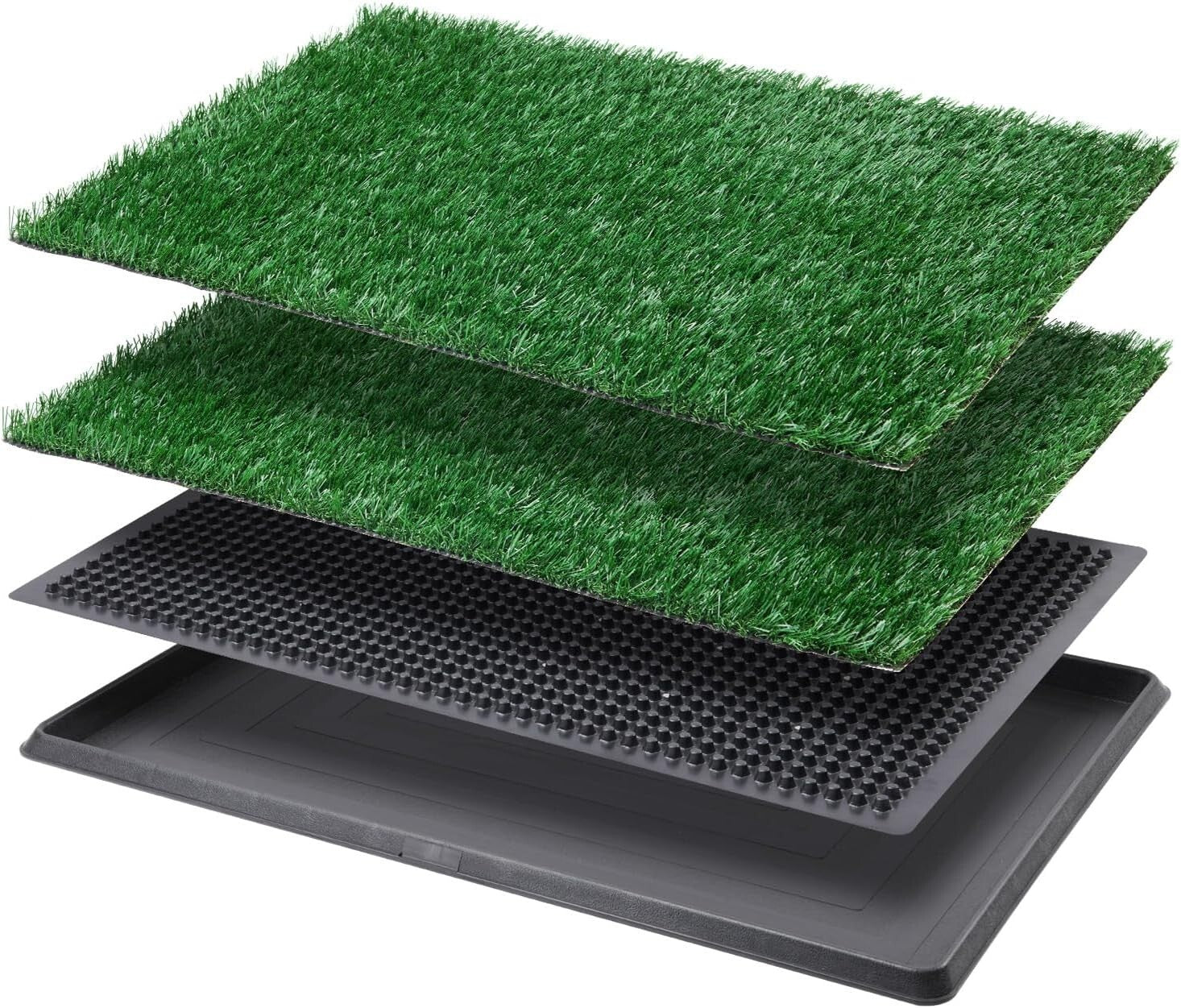 Compact Dog Grass Pad with Tray - Ideal Indoor Potty for Apartments and Patios