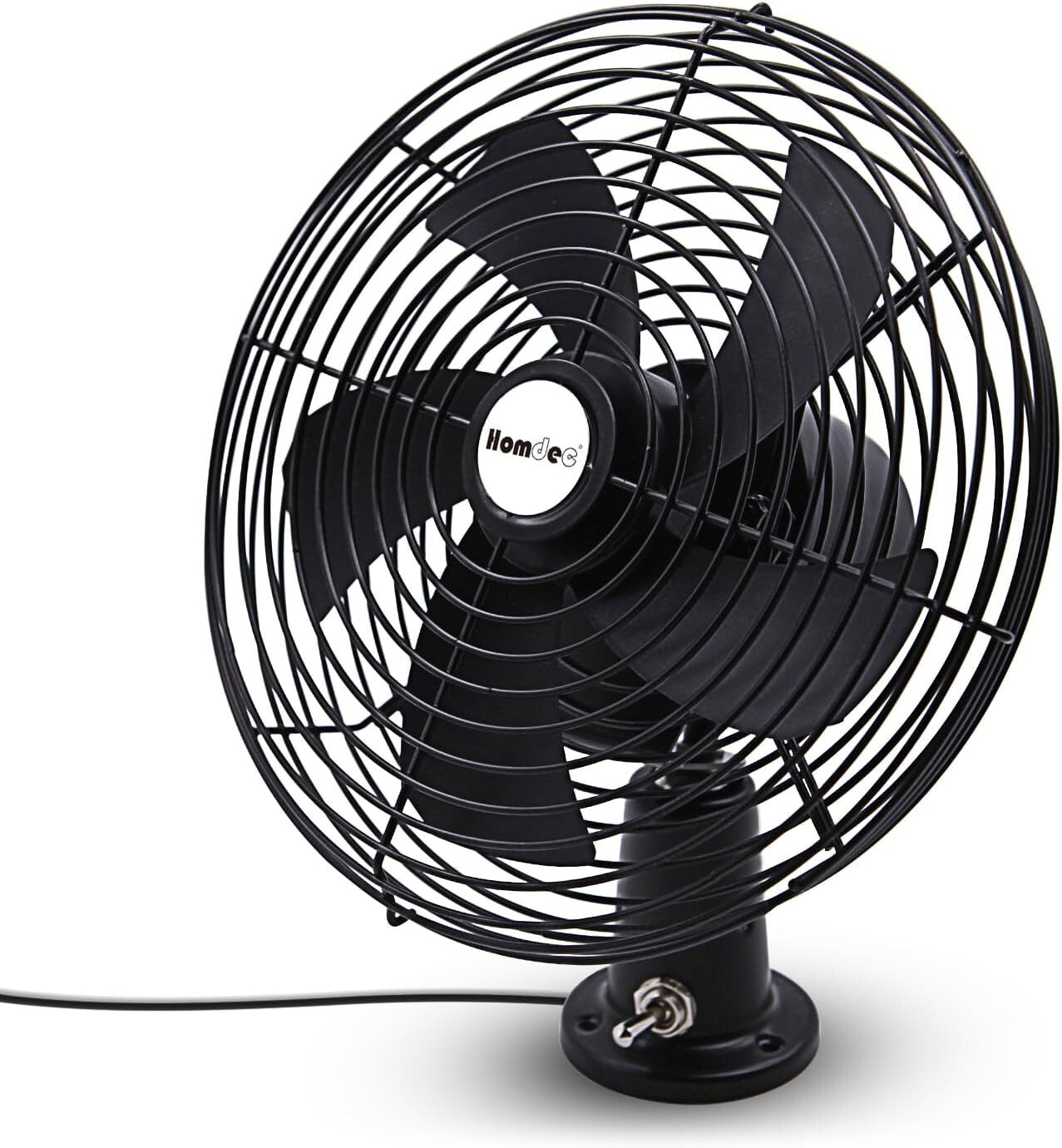 Versatile 12V Metal Fan with 2-Speed Control for Rapid Cooling in All Vehicles