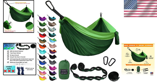 Extra Large Double Hammock - Ultimate Comfort & Durability for Outdoor Lovers