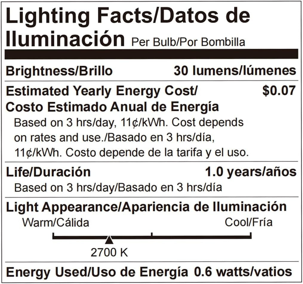 G40 1W LED Bulbs: 50-Pack Shatterproof Warm White Light for Indoor & Outdoor Use