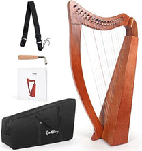 Load image into Gallery viewer, Lightweight Mahogany Harp with 19 Strings and Enhanced Sound Transmission