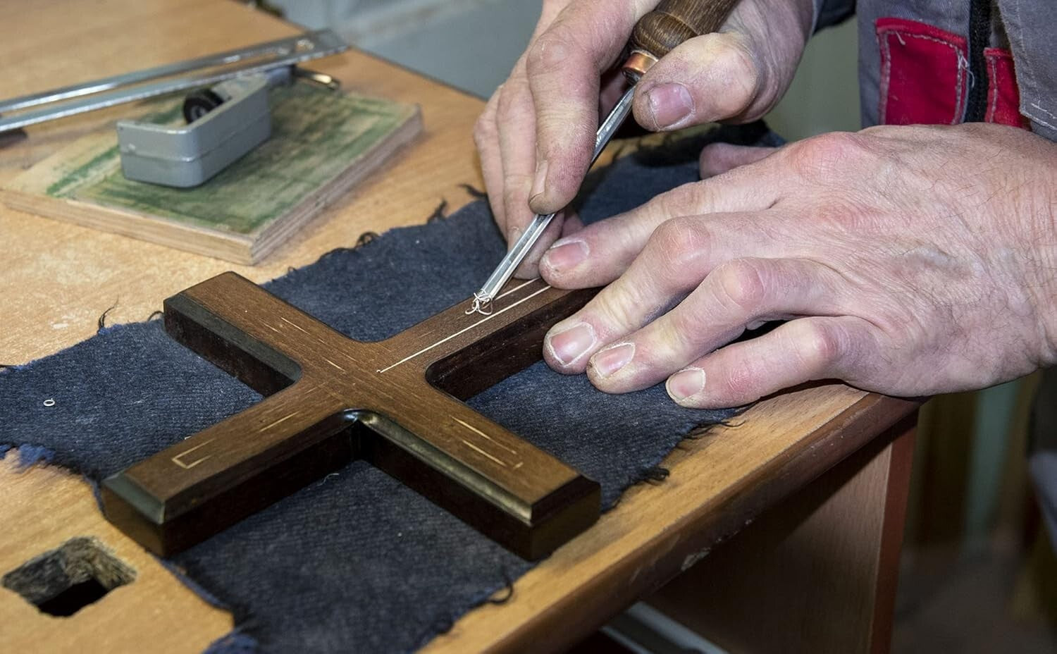 Stylish 12-Inch Handmade Crucifix with Wooden Rosary - Ideal Gift for Baptisms