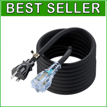 Load image into Gallery viewer, 25-Feet / 7.65M Heavy Duty 20 Amp Nema 6-20P Extension Cord with Indicator Light