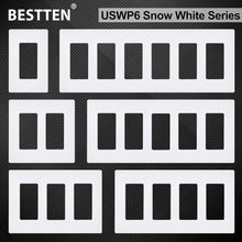 Load image into Gallery viewer, Modern 1-Gang Screwless Wall Plates - 30-Pack Glossy Finish in Snow White