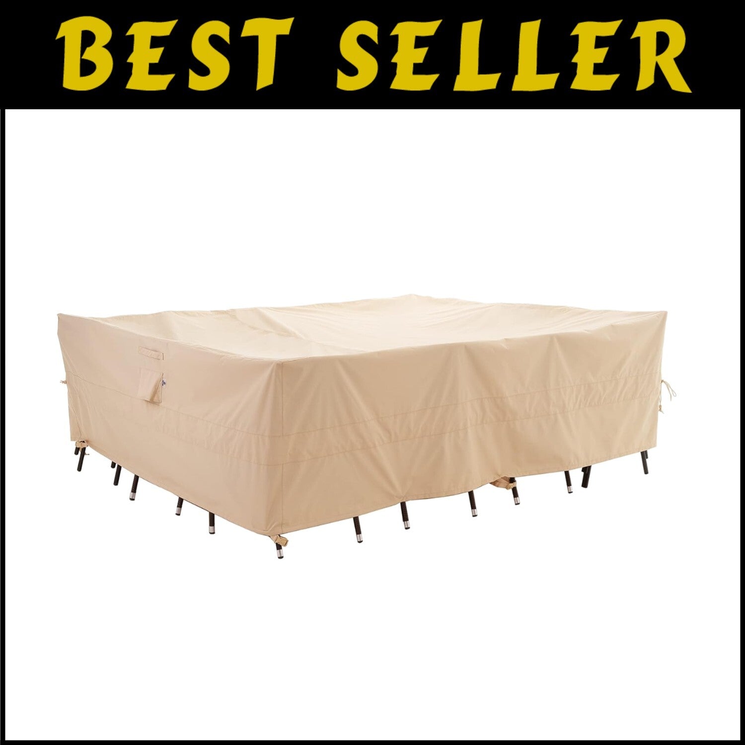 Heavy-Duty Waterproof Patio Table Cover 136x88in - Fade & Wind Resistant