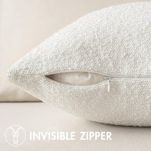 Load image into Gallery viewer, Timeless Solid Boucle Pillow Covers 24x24 Inches for Stylish Living Rooms