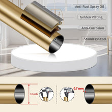 Load image into Gallery viewer, Versatile Gold Tension Shower Rod 34-96 Inches - Ideal for Bathrooms or Kitchens