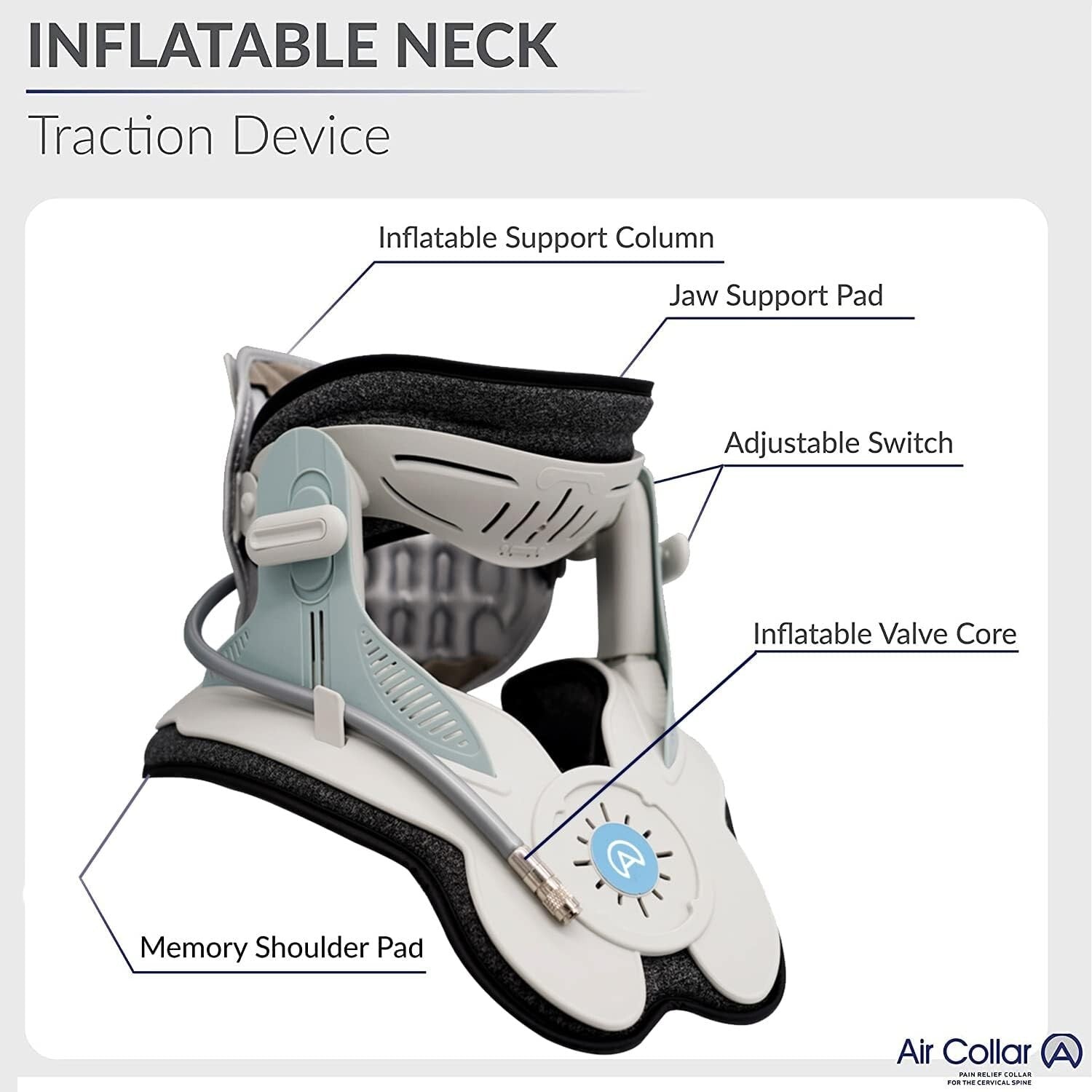Electric Cervical Traction Device - Adjustable Neck Stretcher for Pain Relief