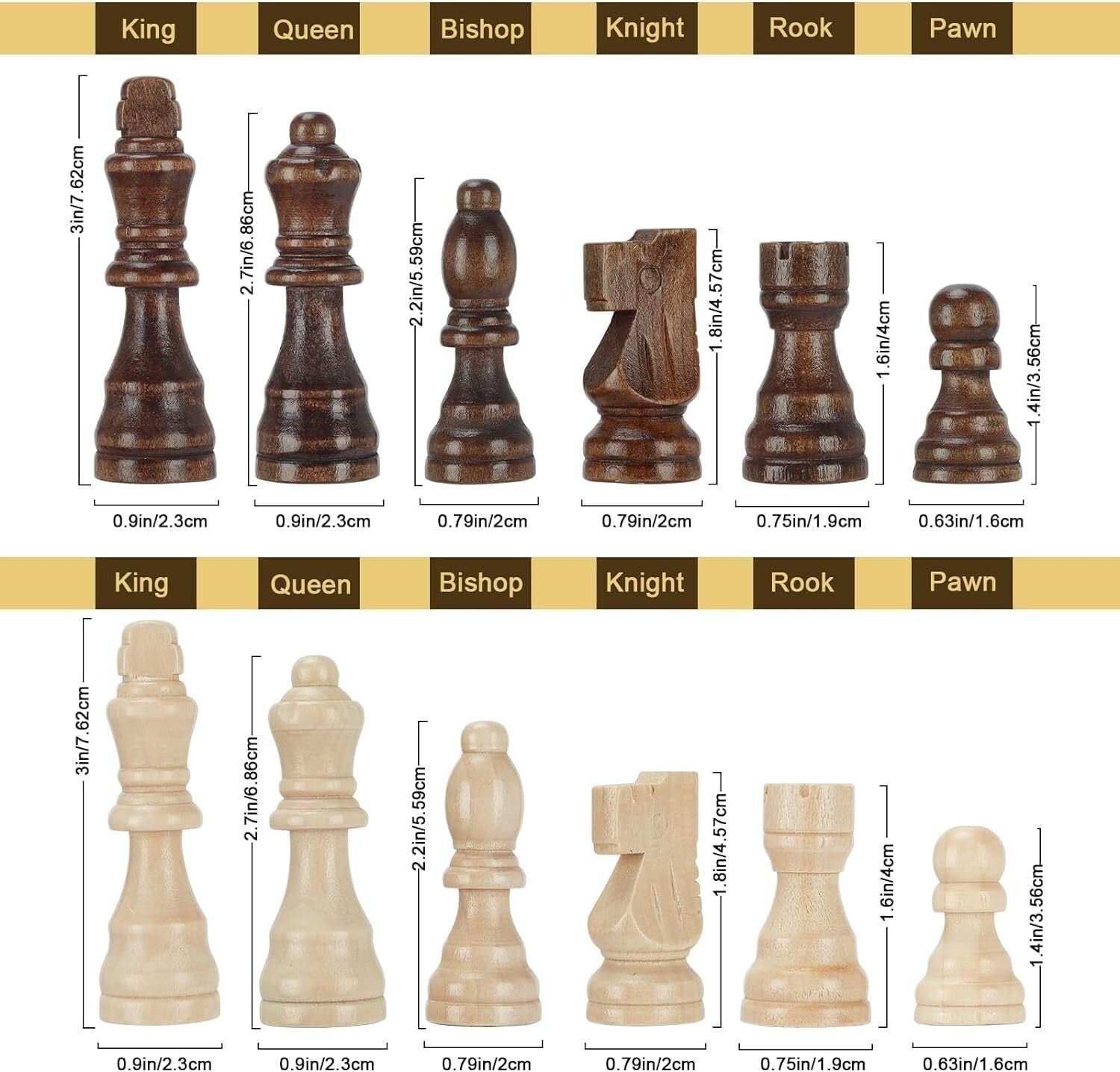 15'' Magnetic Wooden Chess Set - Handcrafted Portable Travel Game for All Ages