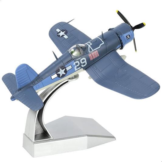 Metal F-4U Corsair Fighter Model - 1/72 Scale WWII Plane for Gift or Display