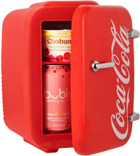 Load image into Gallery viewer, Vintage Coca-Cola 4L Mini Fridge - AC/DC &amp; USB Cooler for Skincare &amp; Drinks