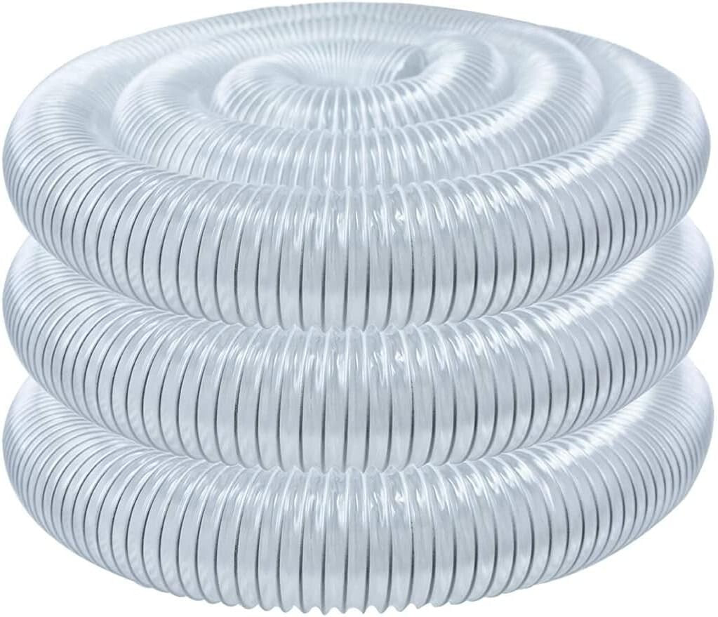 Flexible 6" Diameter x 20' PVC Dust Collection Hose - Monitor Dust Easily