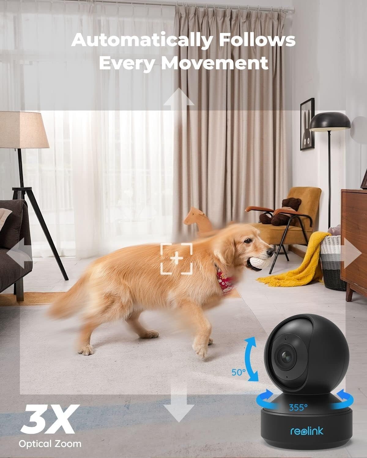 360° Baby and Pet Monitor - 5MP Indoor Camera with Night Vision & Two-Way Talk