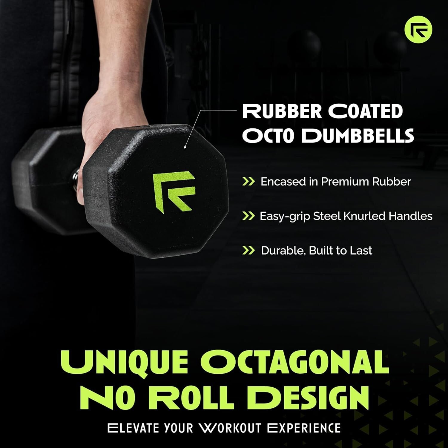 Premium 40 lb Octo Dumbbell with Non-Slip Handle - Strength Training Essential