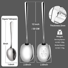 Load image into Gallery viewer, Versatile 12 Inch Slotted Serving Spoons - Durable and Rust-Resistant Set of 12