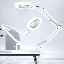 Load image into Gallery viewer, Adjustable 10X Magnifying Glass Lamp with LED - 1800 Lumens, Heavy-Duty Clamp