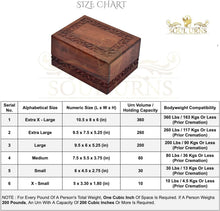 Load image into Gallery viewer, Intricate Engraved Rosewood Urn for Ashes - Memorial for Adults with Velvet Bag