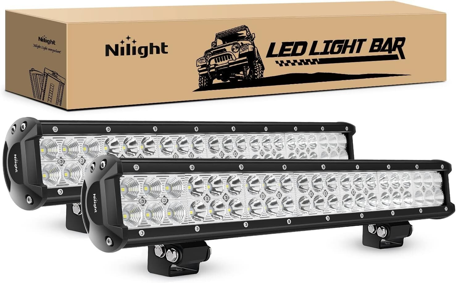 IP67 Waterproof Dual Beam 20" LED Light Bar Set - Perfect for Off-Road Lights