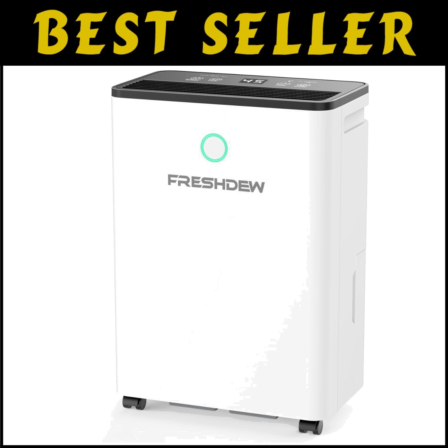 Advanced 50 Pints Dehumidifier for Residential Use, Auto Shutoff & Ergonomic
